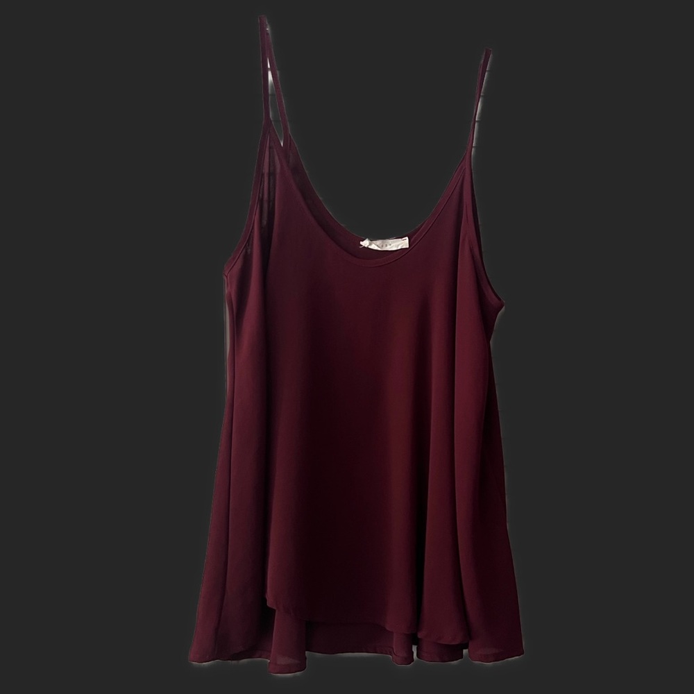 Lush Burgundy Women's Spaghetti Strap Top
